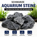 Aquarium Steine Schwarz 6-15cm Malawi Felsen Tanganjika Aquascaping Deko