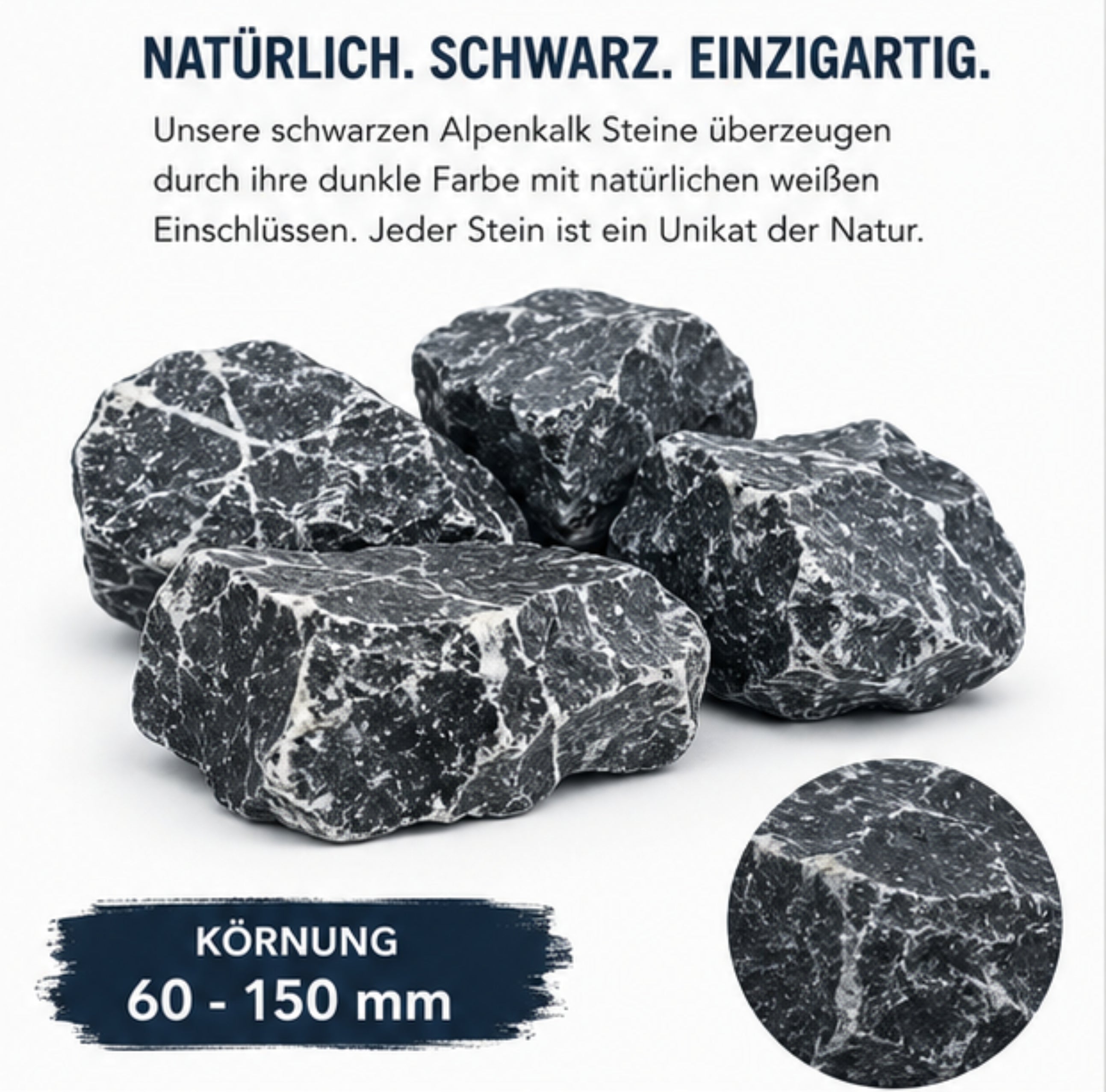 Aquarium Steine Schwarz 6-15cm Malawi Felsen Tanganjika Aquascaping Deko