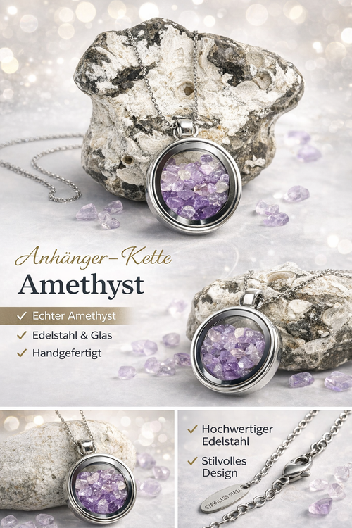 Amulett Anhänger mit echten Edelsteinen