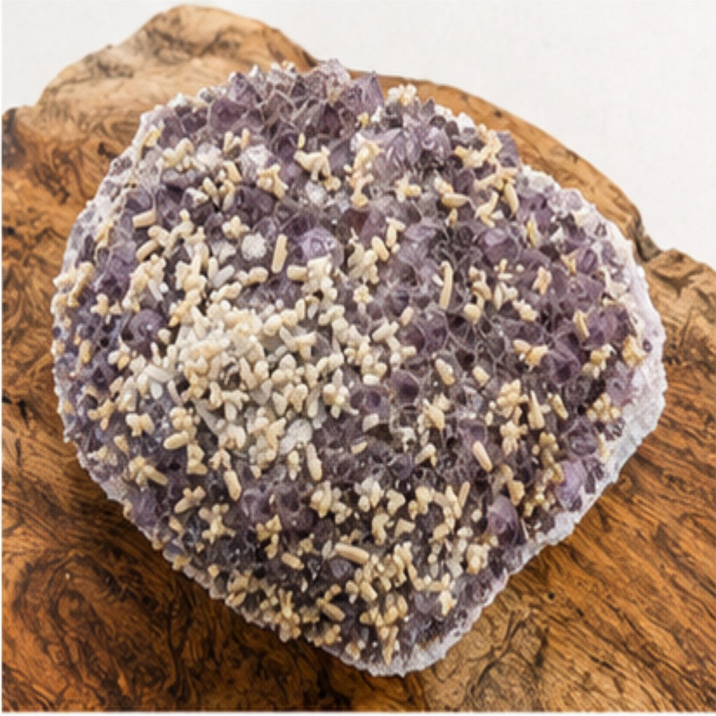 XXL Amethyst Druse mit Calcit |  12 kg Unikat | großer Kristall Rohstein Deko