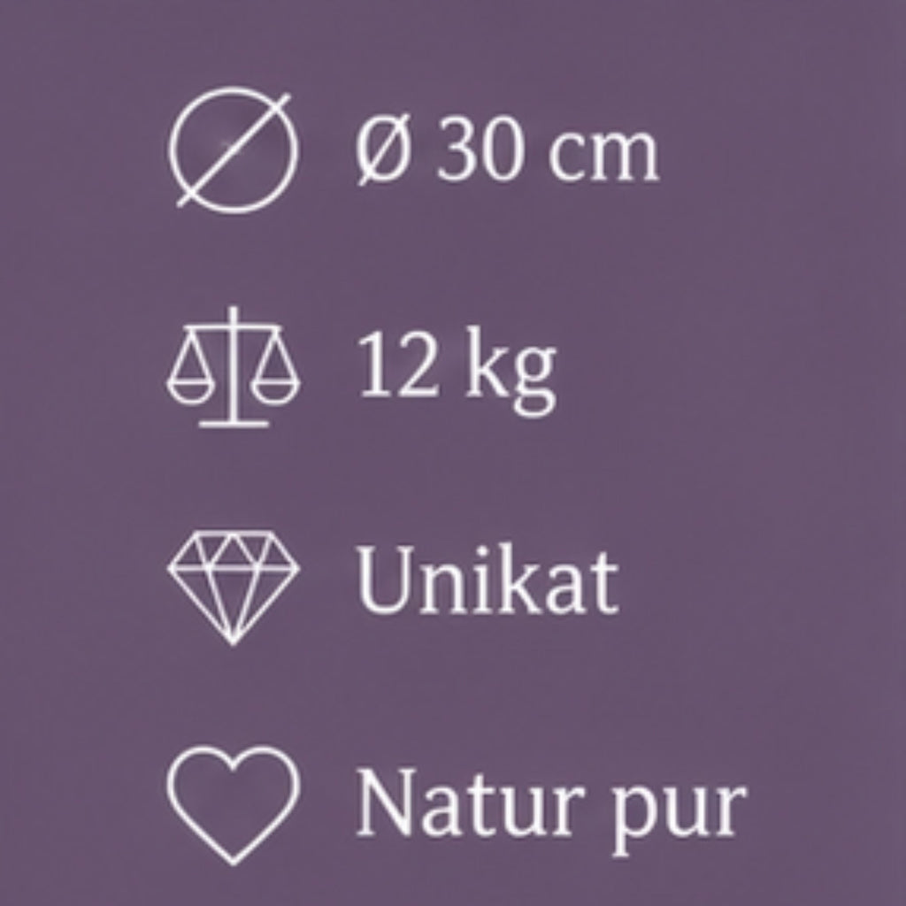 XXL Amethyst Druse mit Calcit |  12 kg Unikat | großer Kristall Rohstein Deko