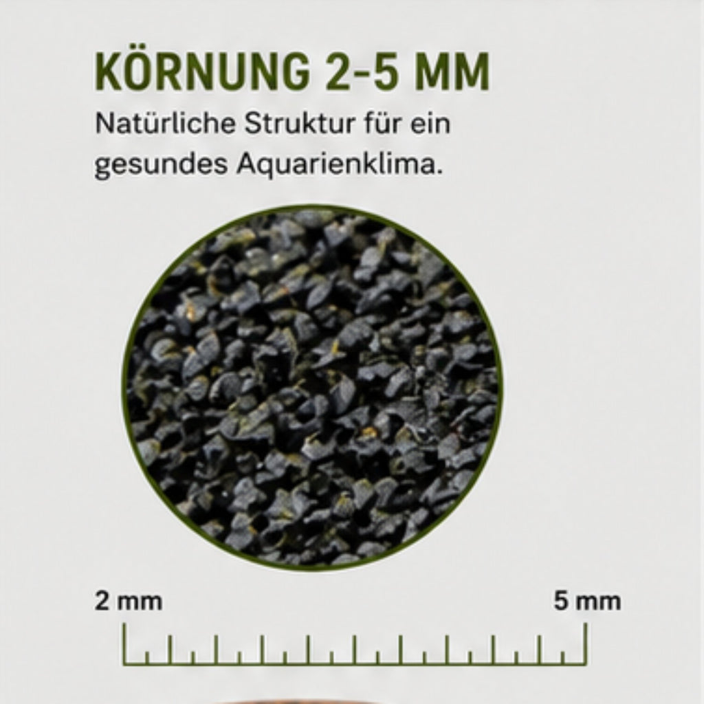 Aquarium Kies Schwarz 2-5 mm Basalt Bodengrund Aquascaping Garnelen