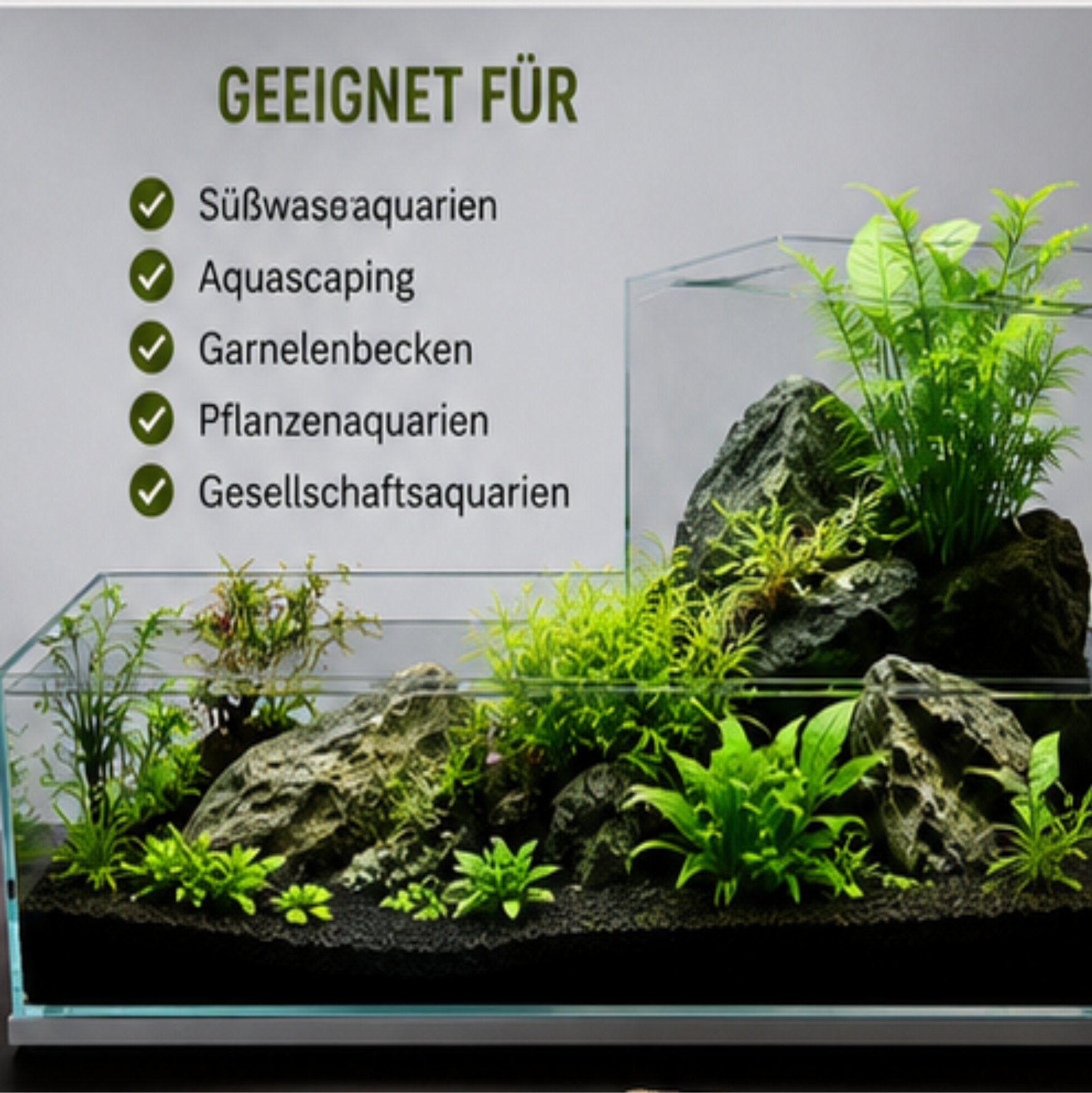 Aquarium Kies Schwarz 2-5 mm Basalt Bodengrund Aquascaping Garnelen