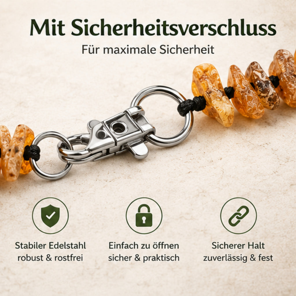 Bernsteinkette Hund Katze Halsband Natur Bernstein Zecken Schutz handgemacht