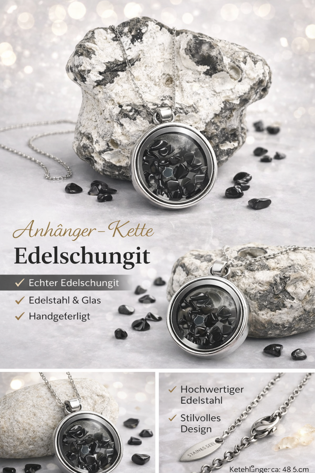 Amulett Anhänger mit echten Edelsteinen