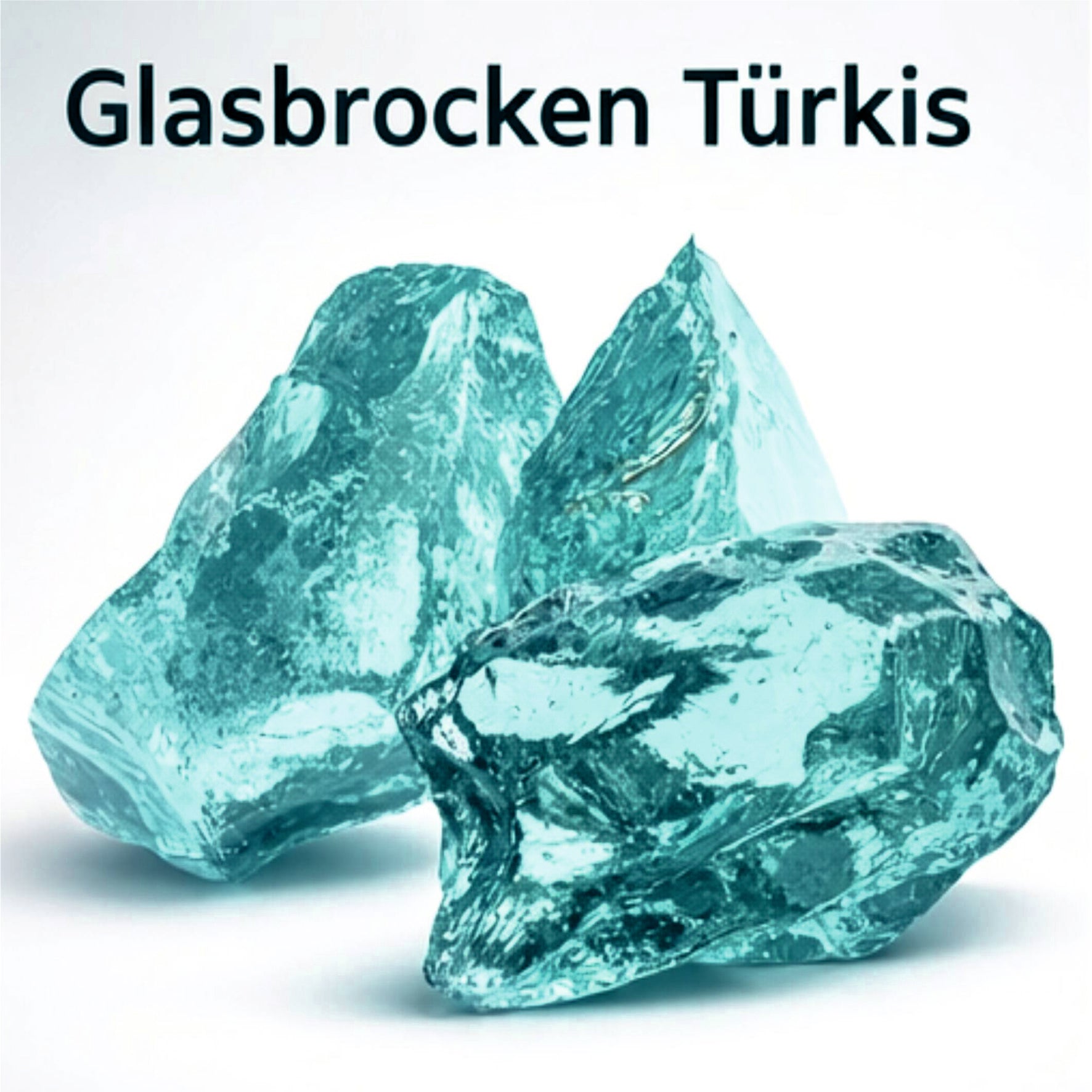 Türkise Glasbrocken 60-120 mm Gabionen Glassteine Deko Garten Steinkorb