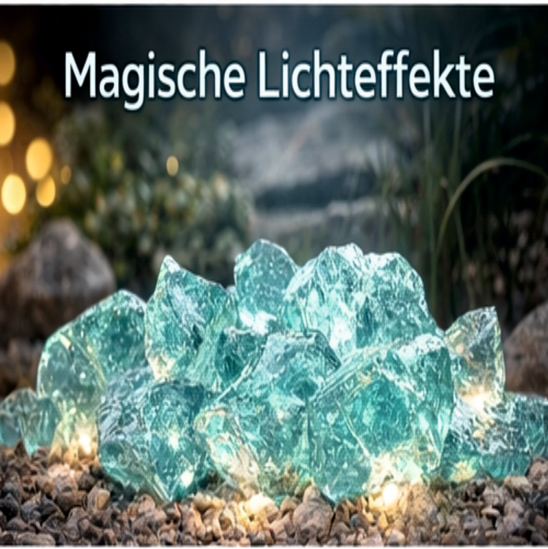 Türkise Glasbrocken 60-120 mm Gabionen Glassteine Deko Garten Steinkorb
