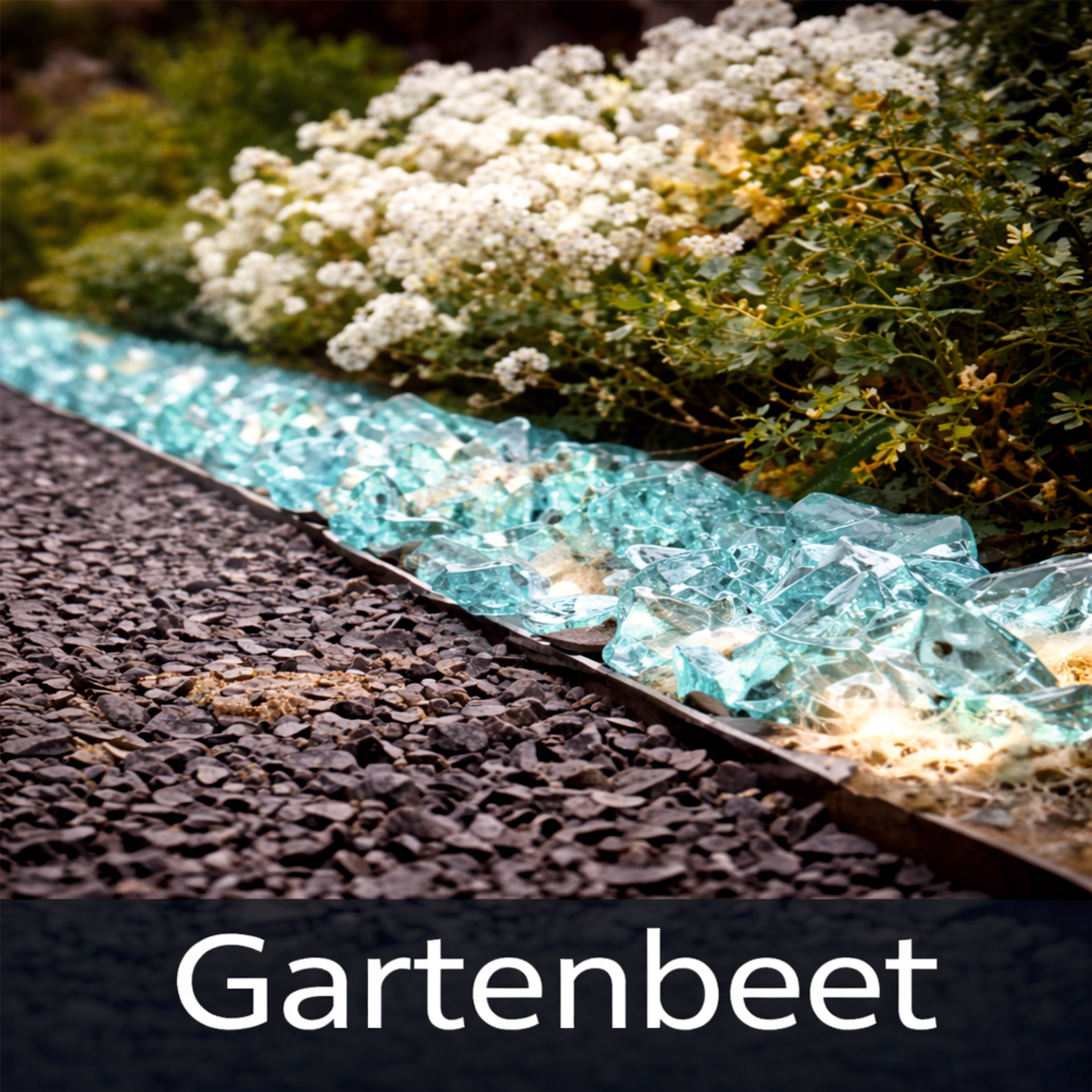 Türkise Glasbrocken 60-120 mm Gabionen Glassteine Deko Garten Steinkorb