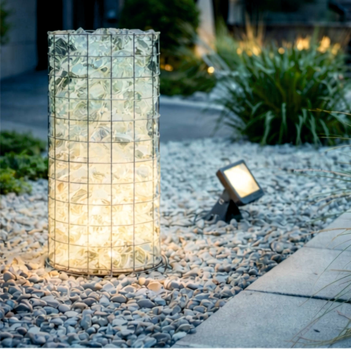 Türkise Klar 60-120 mm Gabionen Glassteine Deko Garten Steinkorb