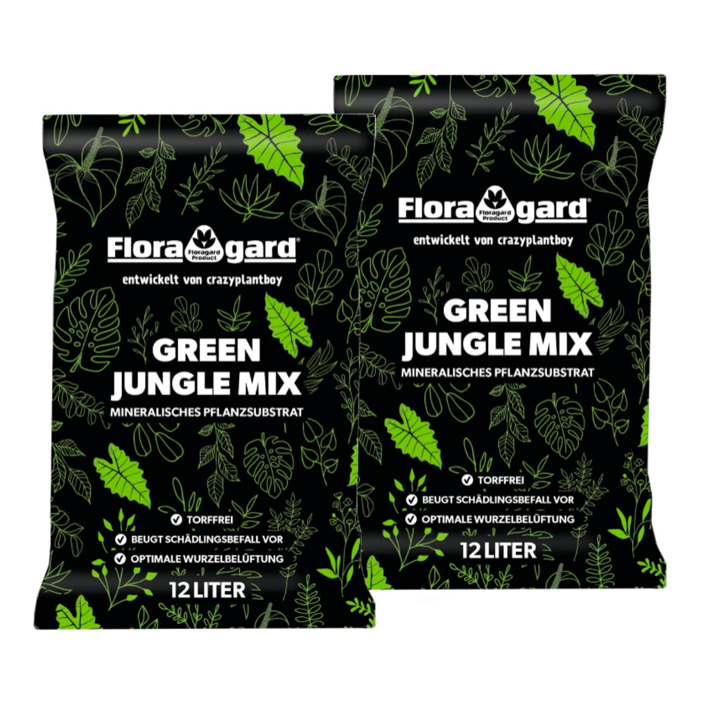 Floragard Green Jungle Mix 2x12L mineralisch Substrat Bims Lava Zeolith Topf