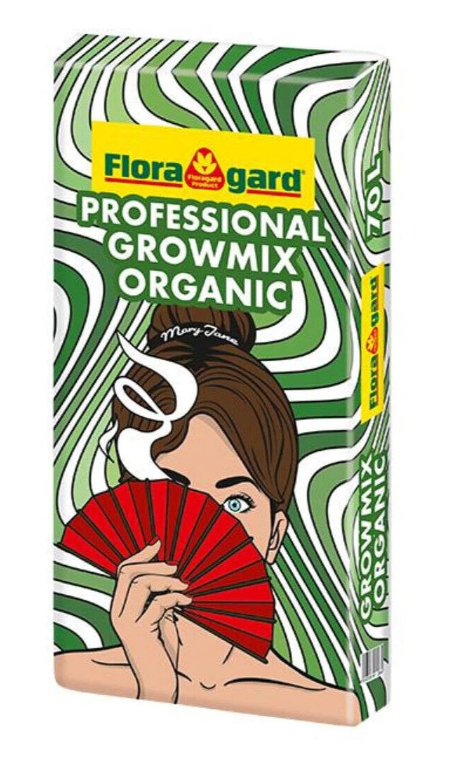 Floragard Growmix ORGANIC 70L - Blumenerde, Pflanzerde, Bio-Erde, Grow Erde