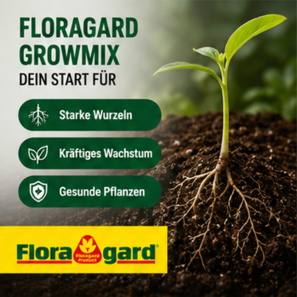 Floragard Growmix Premium 70L Grow Erde Pflanzerde mit Perlite
