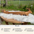 Holzskulptur Hase 70cm Wurzelholz handgeschnitzt Bali Unikat Deko