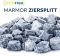 Marmor Splitt Grau 16-25 mm Ziersplitt Gartenkies Gabionen Steine Deko Kies