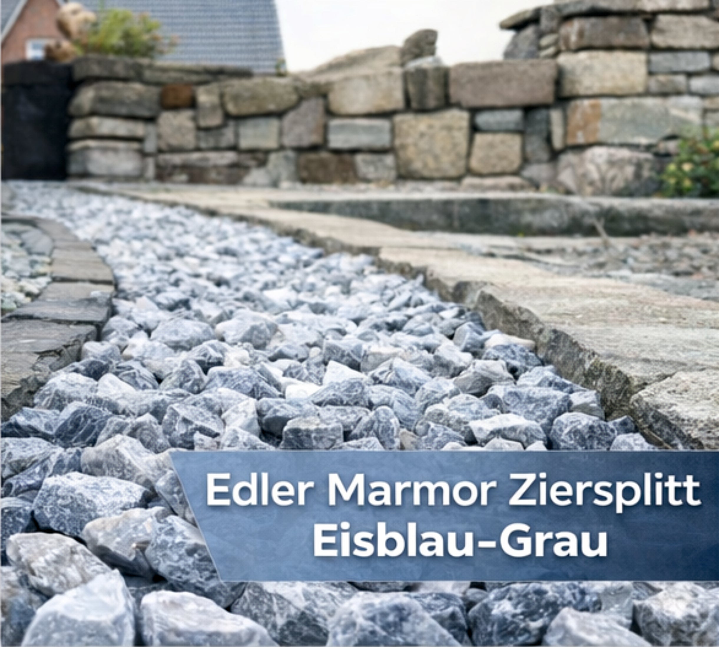 Marmor Splitt Grau 16-25 mm Ziersplitt Gartenkies Gabionen Steine Deko Kies