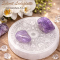 Selenit Ladeplatte Sternzeichen 7,5 cm – Kristalle aufladen, Energie reinigen, Chakra & Meditation Zubehör