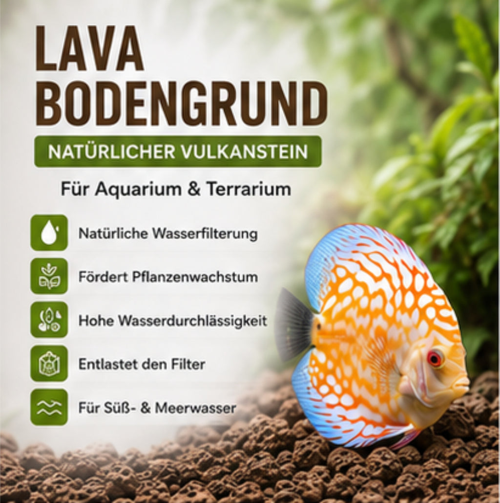 Lava Bodengrund 8-16 mm Aquarium Lavagranulat Vulkanstein Terrarium Natur