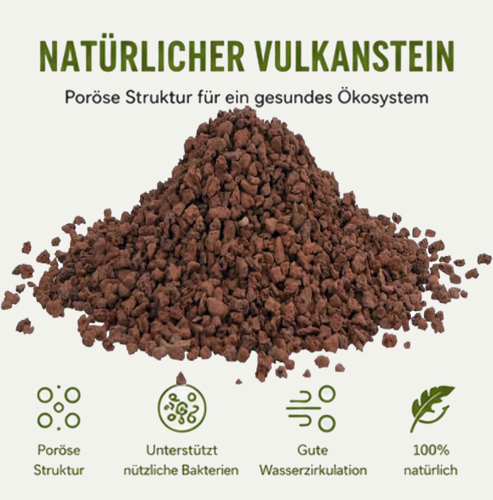 Lava Bodengrund 8-16 mm Aquarium Lavagranulat Vulkanstein Terrarium Natur