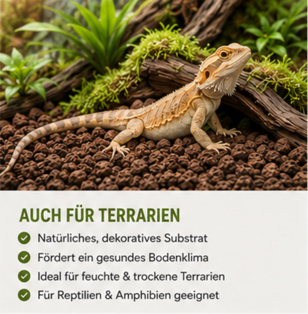 Lava Bodengrund 8-16 mm Aquarium Lavagranulat Vulkanstein Terrarium Natur