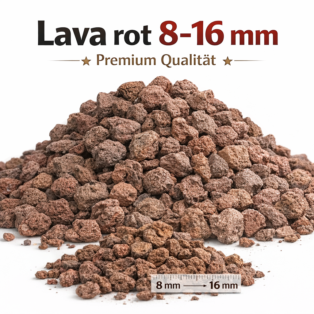Lavamulch rot-braun 8-16 mm Lava Splitt Zierkies Garten Teich Dachbegrünung