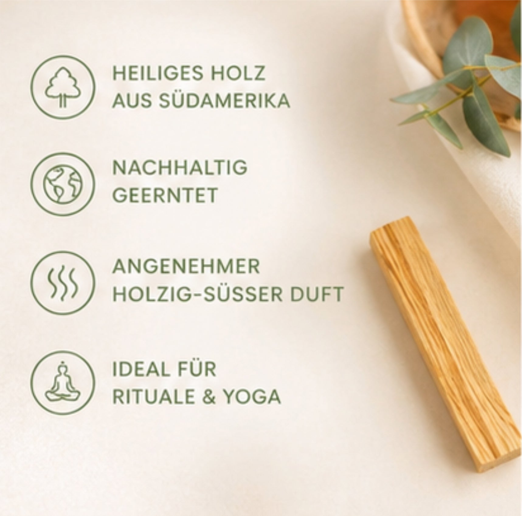 Palo Santo Holz 10 cm Räucherholz Heiliges Holz Meditation Reinigung Ritual