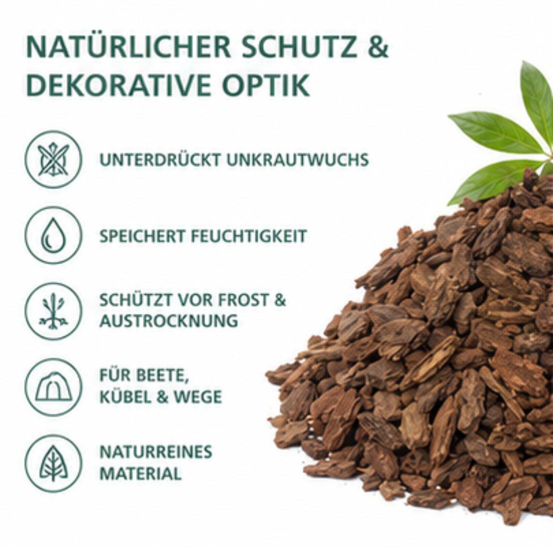Floragard Pinienrinde 7-15 mm – Mulch, Unkrautschutz & Gartendeko