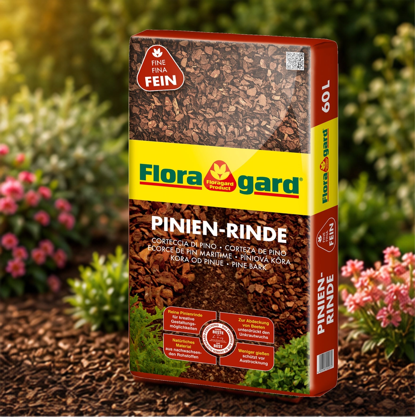 Floragard Pinienrinde 7-15 mm – Mulch, Unkrautschutz & Gartendeko