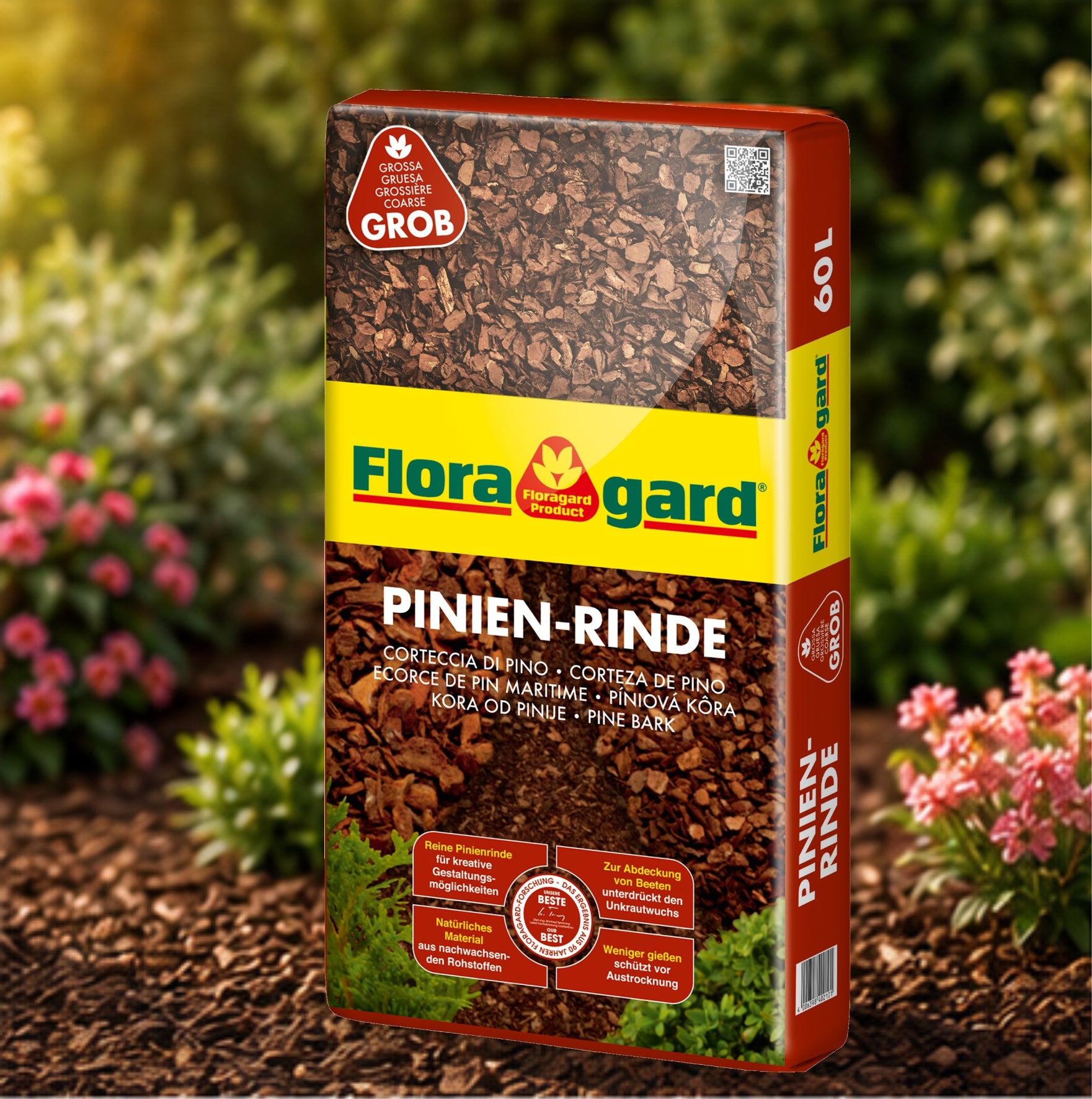 Floragard Pinienrinde 25-40 mm – Mulch, Unkrautschutz & Gartendeko