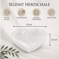Selenit Herzschale 12 cm Ladeschale Duftschale Edelstein Naturstein Deko