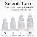 Selenit Turm 15–30 cm weiß Edelstein Lampe Rohstein Pyramide Reiki Deko Marokko
