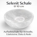Selenit Schale 10 cm rund – Aufladeschale für Kristalle Edelsteine Deko Reiki