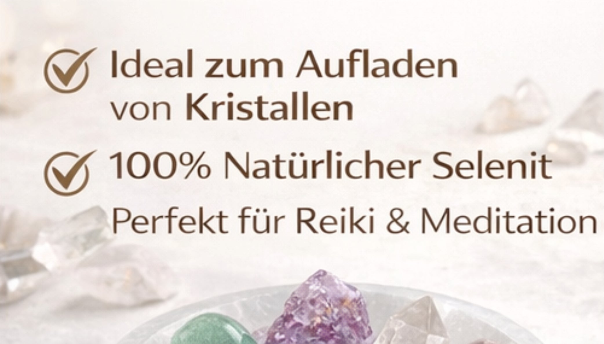 Selenit Schale 10 cm rund – Aufladeschale für Kristalle Edelsteine Deko Reiki