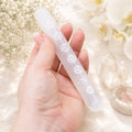 Selenit Chakra Stab 15 cm Heilstein Kristalle Reinigen Aufladen Energie Reiki