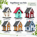Vogelhaus Holz Garten Deko Landhausstil verschiedene Modelle klein groß