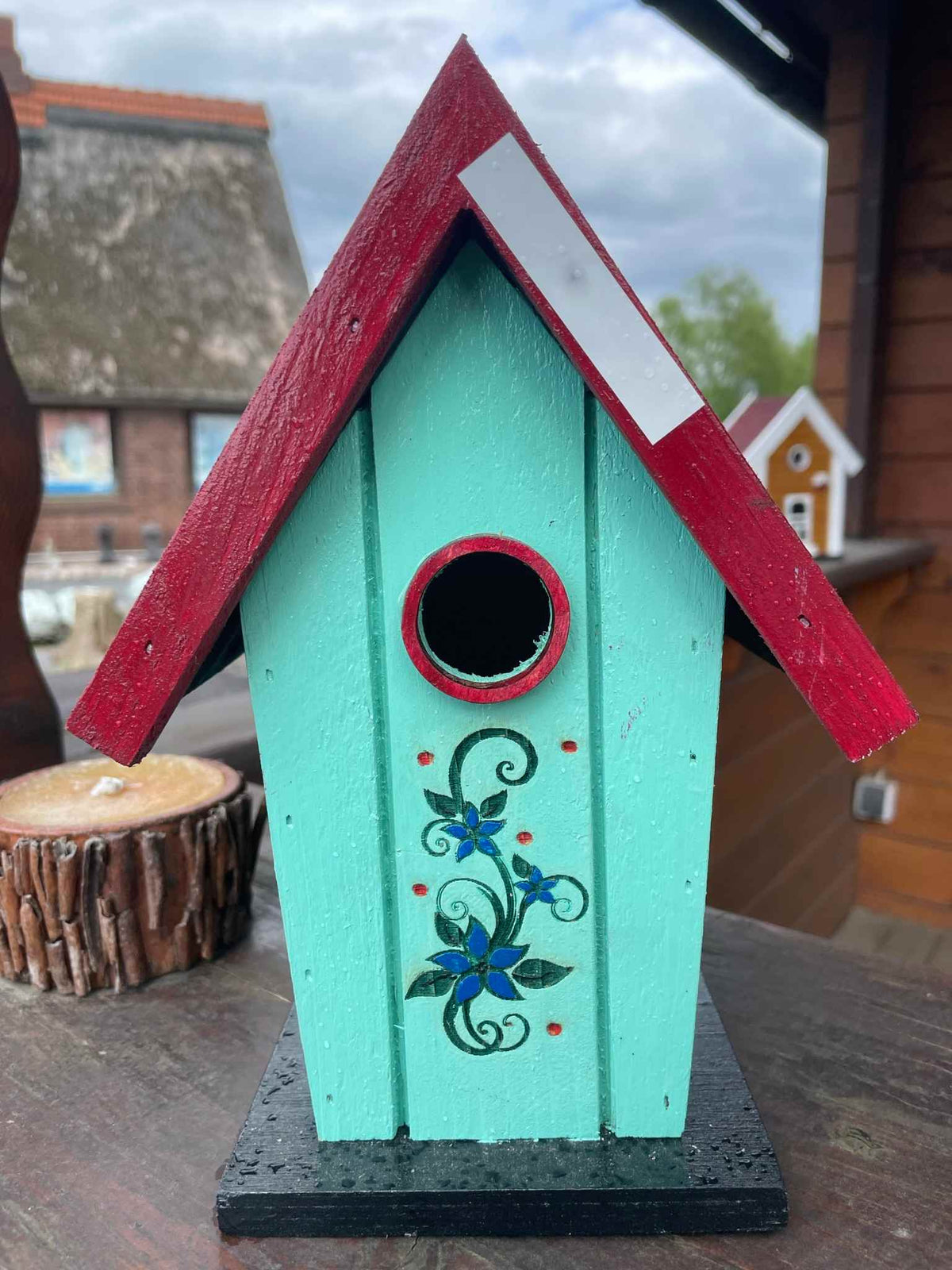Vogelhaus Holz Garten Deko Landhausstil verschiedene Modelle klein groß