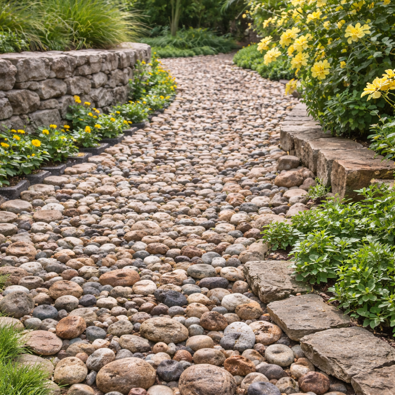 Weserkies 30-90 mm Zierkies Gartenkies rot bunt Naturstein Gabionen Kies